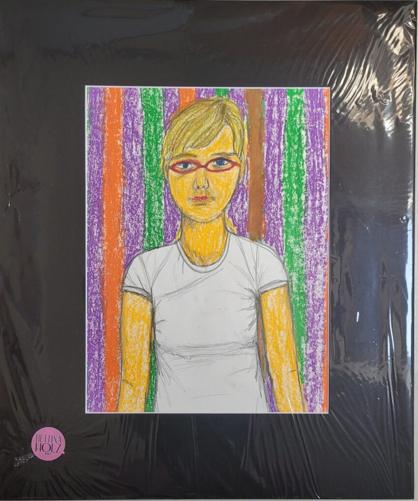 Selbstportrait mit Brille und Streifen – Bild 5