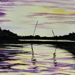 sonnenaufgang in lila