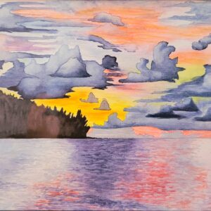 sunset mit crazy wolken