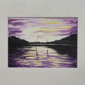 sonnenaufgang in lila