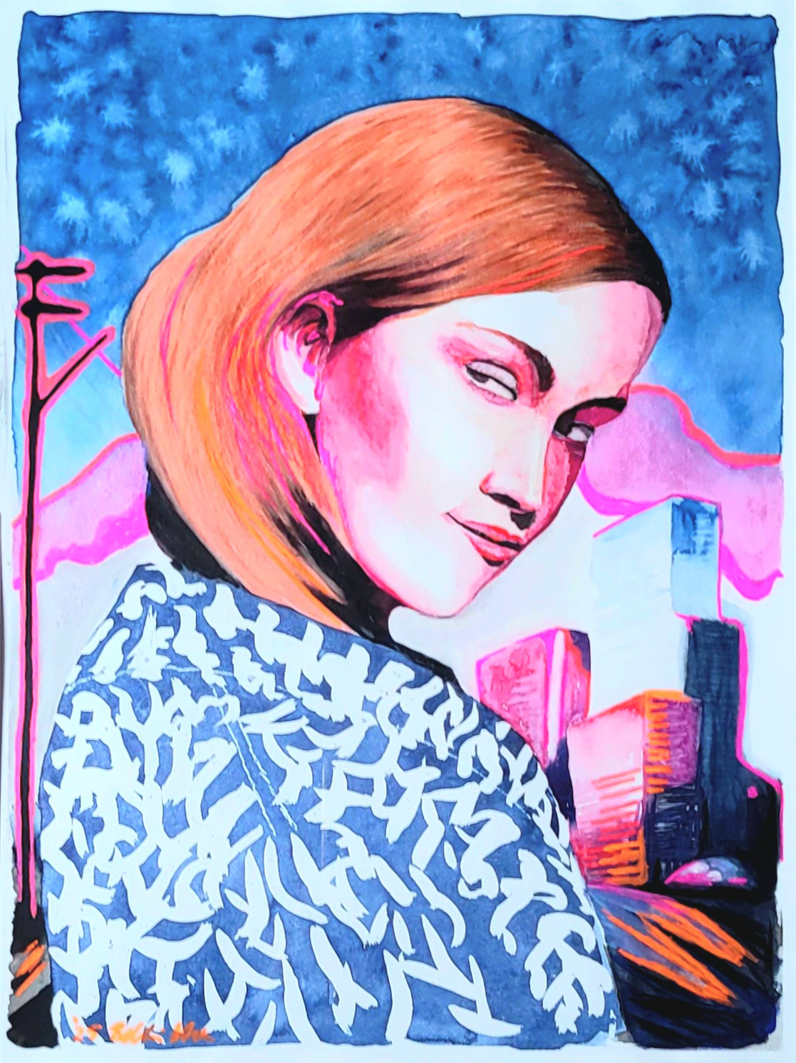 Tochter im Stadtbild